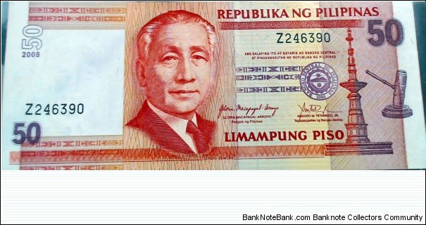 A ungragded 50 piso my wife gave me from one of her trips there Banknote