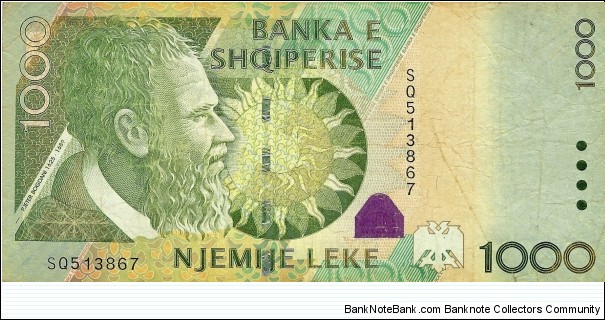 ALBANIA 1000 Leke 2011 Banknote