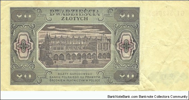 Banknote from Poland year 1948