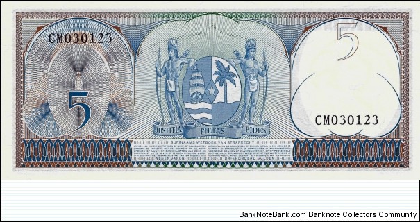 Banknote from Suriname year 1963