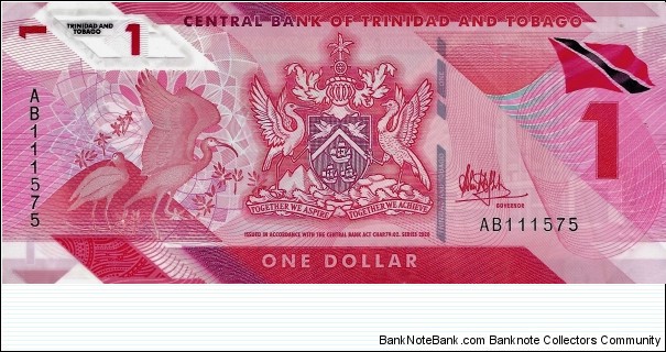 TRINIDAD & TOBAGO 1 Dollar 2020 Banknote