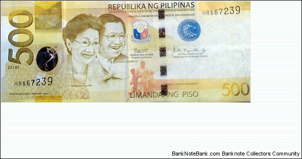 Ungraded 500 Piso my wife gave me after her trip there Banknote