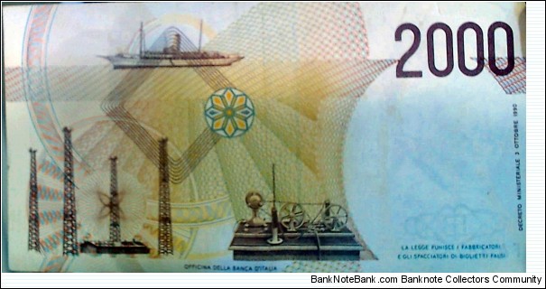 Banknote from Italy year 1990