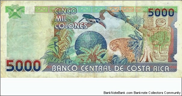 Banknote from Costa Rica year 1999