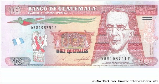 10 quetzales; 2019. Banknote