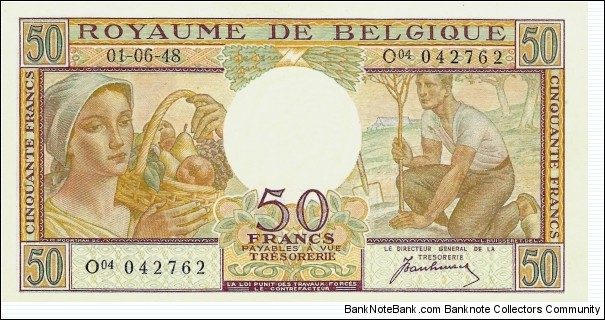 BELGIUM 50 Francs Banknote