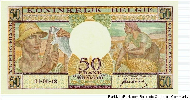Banknote from Belgium year 1948