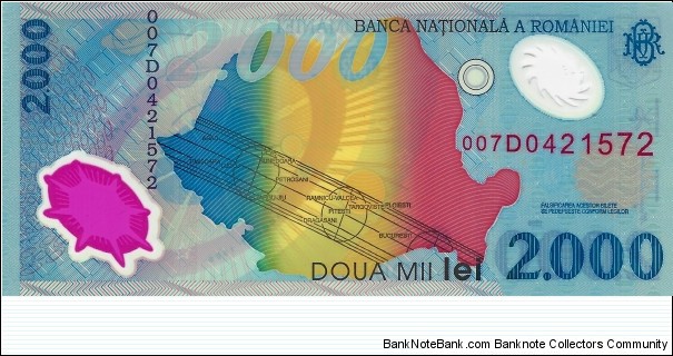 Banknote from Romania year 1999