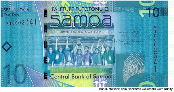 SAMOA 10 Tala Banknote