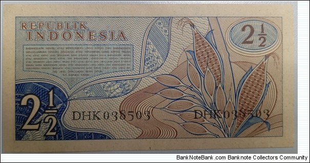 Banknote from Indonesia year 1961