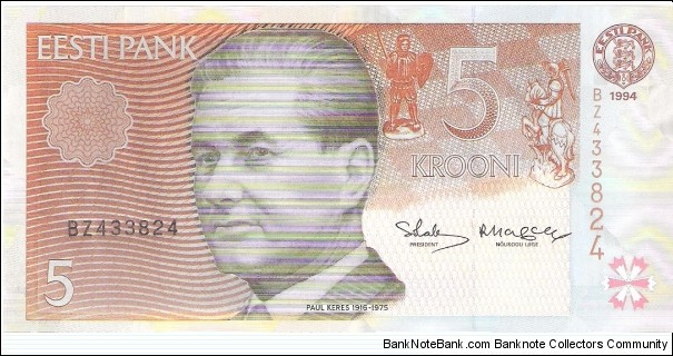 5 krooni; 1994. Banknote