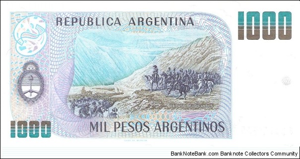 Banknote from Argentina year 1984