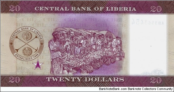 Banknote from Liberia year 2022