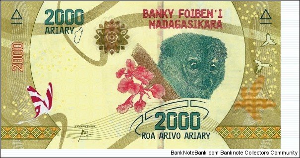 MADAGASCAR 2000 Ariary Banknote