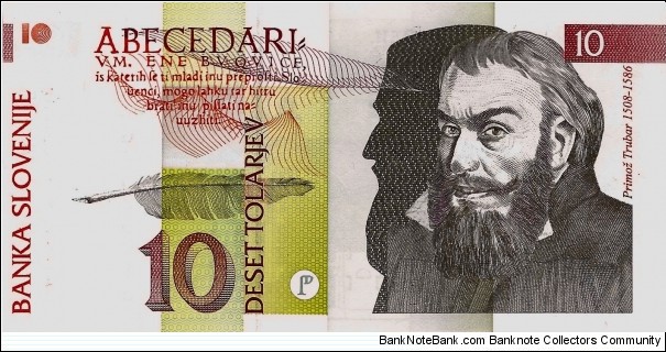 SLOVENIA 10 Tolarjev Banknote