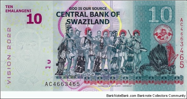 Banknote from Swaziland year 2015
