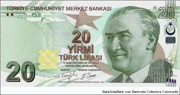 TURKYIE 20 Lira Banknote